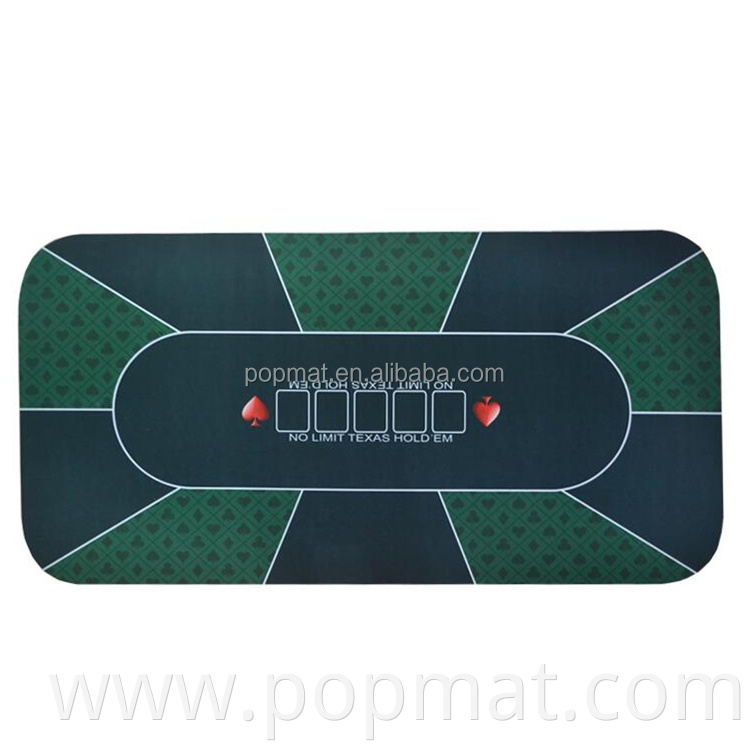 Large Size Poker Gambling Table Mat Anti silp Full Color Printing rubber game mat